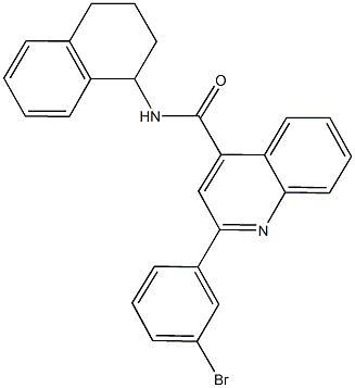 2-(3-bromophenyl)-N-(1,2,3,4-tetrahydro-1-naphthalenyl)-4-quinolinecarboxamide Structure