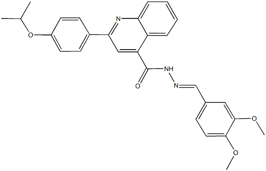 N'-(3,4-dimethoxybenzylidene)-2-(4-isopropoxyphenyl)-4-quinolinecarbohydrazide Struktur