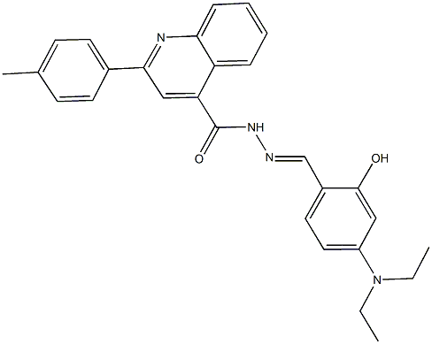 N'-[4-(diethylamino)-2-hydroxybenzylidene]-2-(4-methylphenyl)-4-quinolinecarbohydrazide Structure