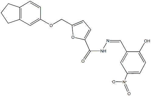 5-[(2,3-dihydro-1H-inden-5-yloxy)methyl]-N'-{2-hydroxy-5-nitrobenzylidene}-2-furohydrazide|