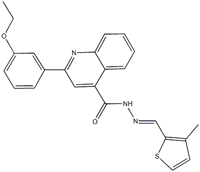 2-(3-ethoxyphenyl)-N'-[(3-methyl-2-thienyl)methylene]-4-quinolinecarbohydrazide Struktur