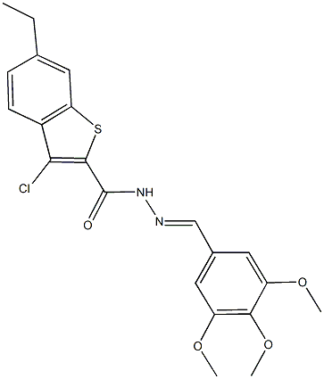 3-chloro-6-ethyl-N'-(3,4,5-trimethoxybenzylidene)-1-benzothiophene-2-carbohydrazide|