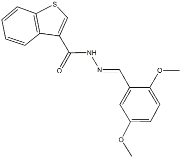 N'-(2,5-dimethoxybenzylidene)-1-benzothiophene-3-carbohydrazide Structure