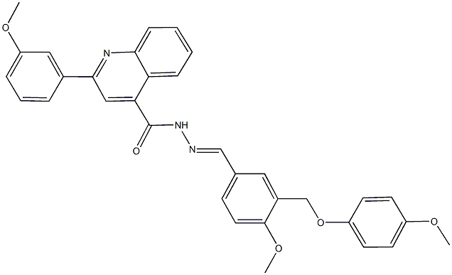 444933-36-2 N'-{4-methoxy-3-[(4-methoxyphenoxy)methyl]benzylidene}-2-(3-methoxyphenyl)-4-quinolinecarbohydrazide