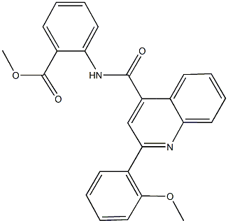 methyl 2-({[2-(2-methoxyphenyl)-4-quinolinyl]carbonyl}amino)benzoate Struktur