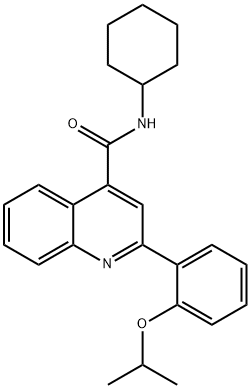 N-cyclohexyl-2-(2-isopropoxyphenyl)-4-quinolinecarboxamide Struktur