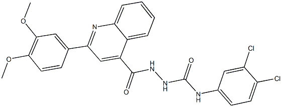 N-(3,4-dichlorophenyl)-2-{[2-(3,4-dimethoxyphenyl)-4-quinolinyl]carbonyl}hydrazinecarboxamide Structure