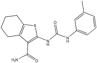 2-[(3-toluidinocarbonyl)amino]-4,5,6,7-tetrahydro-1-benzothiophene-3-carboxamide Structure