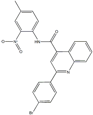 2-(4-bromophenyl)-N-{2-nitro-4-methylphenyl}-4-quinolinecarboxamide Structure