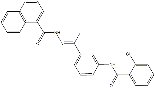 2-chloro-N-{3-[N-(1-naphthoyl)ethanehydrazonoyl]phenyl}benzamide,444933-69-1,结构式