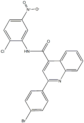 2-(4-bromophenyl)-N-{2-chloro-5-nitrophenyl}-4-quinolinecarboxamide Structure