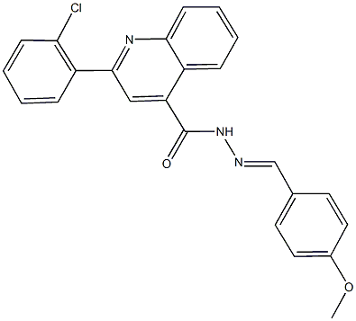 2-(2-chlorophenyl)-N'-(4-methoxybenzylidene)-4-quinolinecarbohydrazide 结构式