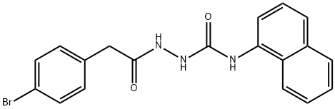 2-[(4-bromophenyl)acetyl]-N-(1-naphthyl)hydrazinecarboxamide,444934-00-3,结构式