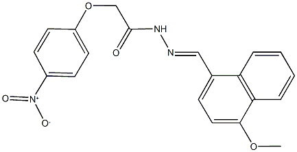 2-{4-nitrophenoxy}-N'-[(4-methoxy-1-naphthyl)methylene]acetohydrazide,444934-20-7,结构式