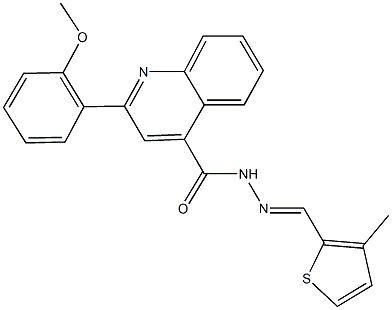 2-(2-methoxyphenyl)-N'-[(3-methyl-2-thienyl)methylene]-4-quinolinecarbohydrazide Struktur