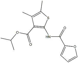 isopropyl 2-(2-furoylamino)-4,5-dimethyl-3-thiophenecarboxylate Structure