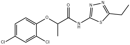 2-(2,4-dichlorophenoxy)-N-(5-ethyl-1,3,4-thiadiazol-2-yl)propanamide Structure
