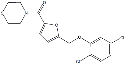 2,5-dichlorophenyl [5-(4-thiomorpholinylcarbonyl)-2-furyl]methyl ether Structure