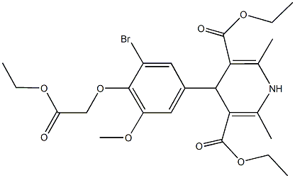 444935-00-6 diethyl 4-[3-bromo-4-(2-ethoxy-2-oxoethoxy)-5-methoxyphenyl]-2,6-dimethyl-1,4-dihydro-3,5-pyridinedicarboxylate