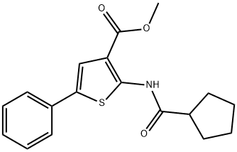 methyl 2-[(cyclopentylcarbonyl)amino]-5-phenylthiophene-3-carboxylate Structure
