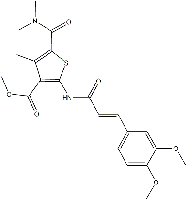 methyl 2-{[3-(3,4-dimethoxyphenyl)acryloyl]amino}-5-[(dimethylamino)carbonyl]-4-methyl-3-thiophenecarboxylate Structure