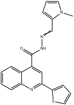 N'-[(1-methyl-1H-pyrrol-2-yl)methylene]-2-(2-thienyl)-4-quinolinecarbohydrazide Structure