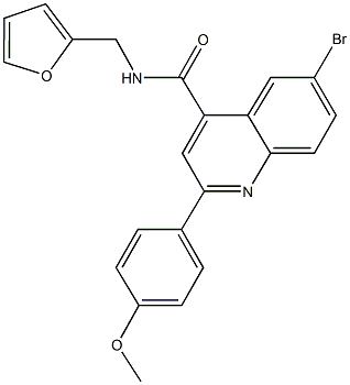 6-bromo-N-(2-furylmethyl)-2-(4-methoxyphenyl)-4-quinolinecarboxamide Structure