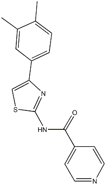 444935-66-4 N-[4-(3,4-dimethylphenyl)-1,3-thiazol-2-yl]isonicotinamide