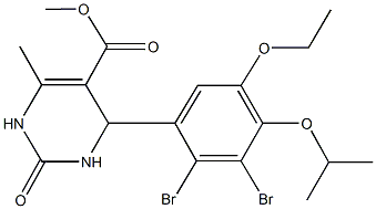 methyl 4-(2,3-dibromo-5-ethoxy-4-isopropoxyphenyl)-6-methyl-2-oxo-1,2,3,4-tetrahydropyrimidine-5-carboxylate Struktur