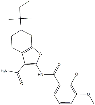 2-[(2,3-dimethoxybenzoyl)amino]-6-tert-pentyl-4,5,6,7-tetrahydro-1-benzothiophene-3-carboxamide|