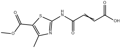 4-{[5-(methoxycarbonyl)-4-methyl-1,3-thiazol-2-yl]amino}-4-oxo-2-butenoic acid Struktur
