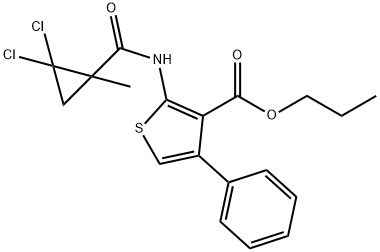 444936-33-8 propyl 2-{[(2,2-dichloro-1-methylcyclopropyl)carbonyl]amino}-4-phenylthiophene-3-carboxylate