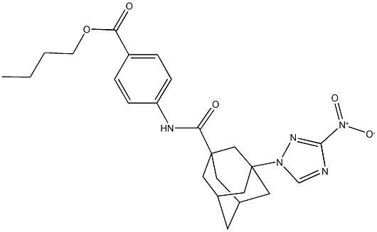 butyl 4-{[(3-{3-nitro-1H-1,2,4-triazol-1-yl}-1-adamantyl)carbonyl]amino}benzoate|