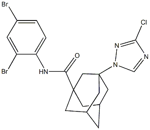 3-(3-chloro-1H-1,2,4-triazol-1-yl)-N-(2,4-dibromophenyl)-1-adamantanecarboxamide Structure