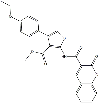 methyl 4-(4-ethoxyphenyl)-2-{[(2-oxo-2H-chromen-3-yl)carbonyl]amino}-3-thiophenecarboxylate|