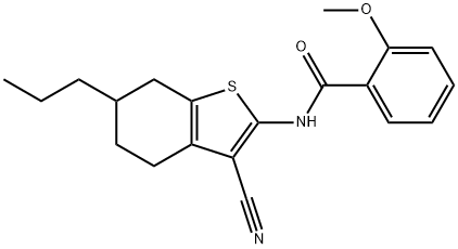 N-(3-cyano-6-propyl-4,5,6,7-tetrahydro-1-benzothien-2-yl)-2-methoxybenzamide Structure