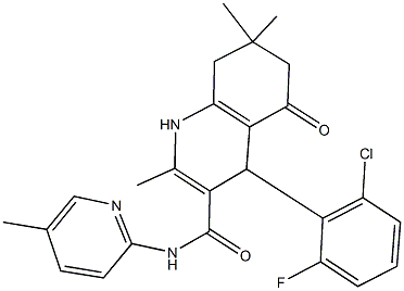 444937-81-9 4-(2-chloro-6-fluorophenyl)-2,7,7-trimethyl-N-(5-methylpyridin-2-yl)-5-oxo-1,4,5,6,7,8-hexahydroquinoline-3-carboxamide