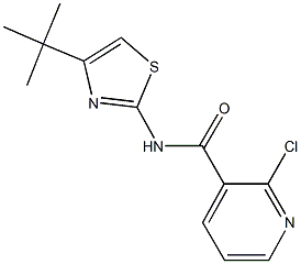 N-(4-tert-butyl-1,3-thiazol-2-yl)-2-chloronicotinamide Struktur