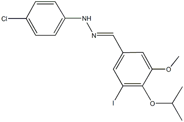 3-iodo-4-isopropoxy-5-methoxybenzaldehyde (4-chlorophenyl)hydrazone Struktur