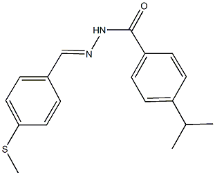 4-isopropyl-N'-[4-(methylsulfanyl)benzylidene]benzohydrazide 结构式