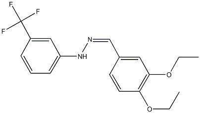 3,4-diethoxybenzaldehyde [3-(trifluoromethyl)phenyl]hydrazone,444938-69-6,结构式