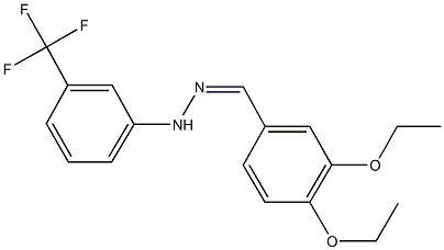 3,4-diethoxybenzaldehyde [3-(trifluoromethyl)phenyl]hydrazone Struktur