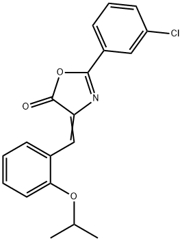 2-(3-chlorophenyl)-4-(2-isopropoxybenzylidene)-1,3-oxazol-5(4H)-one 结构式