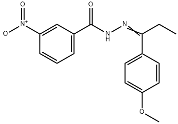 3-nitro-N'-[1-(4-methoxyphenyl)propylidene]benzohydrazide Struktur