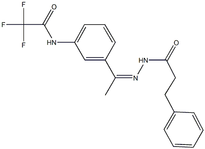 2,2,2-trifluoro-N-{3-[N-(3-phenylpropanoyl)ethanehydrazonoyl]phenyl}acetamide|