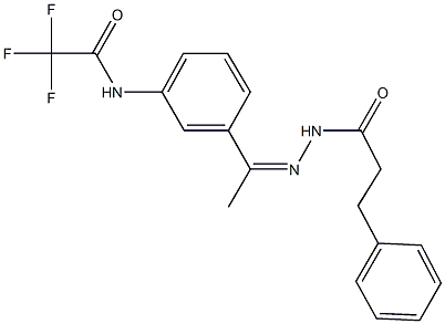 444939-00-8 2,2,2-trifluoro-N-{3-[N-(3-phenylpropanoyl)ethanehydrazonoyl]phenyl}acetamide