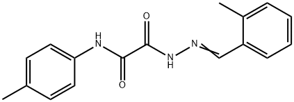 2-[2-(2-methylbenzylidene)hydrazino]-N-(4-methylphenyl)-2-oxoacetamide Struktur