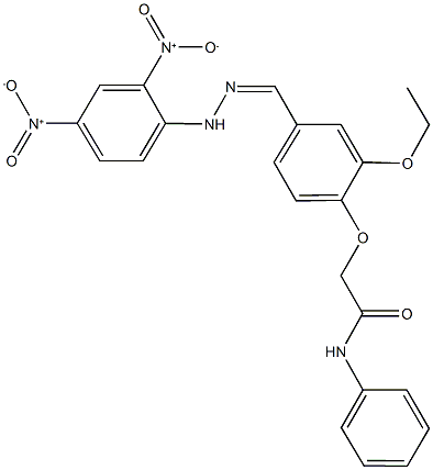 2-[4-(2-{2,4-bisnitrophenyl}carbohydrazonoyl)-2-ethoxyphenoxy]-N-phenylacetamide,444939-57-5,结构式