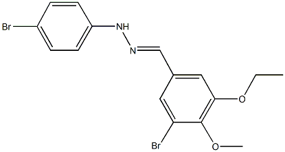 3-bromo-5-ethoxy-4-methoxybenzaldehyde (4-bromophenyl)hydrazone,444939-60-0,结构式