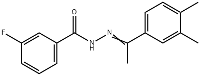 N'-[1-(3,4-dimethylphenyl)ethylidene]-3-fluorobenzohydrazide 结构式